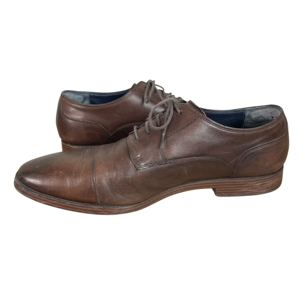 Cole Haan Mens Grand OS Warren Cap Toe Dress‎ Shoe 11.5M Brown Leather C25597